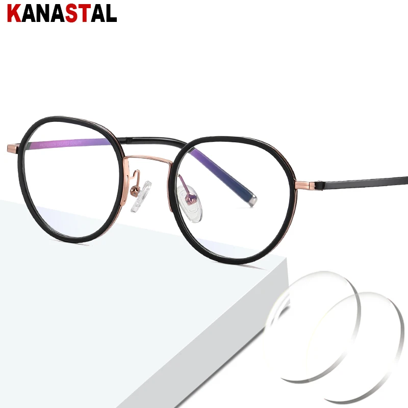 Women's Blue Light Blocking Reading Glasses Pure Titanium Trend Round Frame Myopia Presbyopia Prescription Lens Optics Eyewear
Women's Blue Light Blocking Reading Glasses Pure Titanium Trend Round Frame Myopia Presbyopia Prescription Lens Optics Eyewear