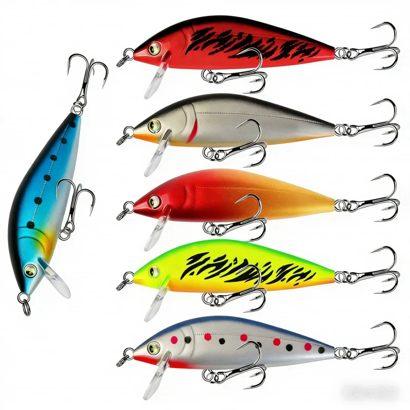 6pcs 6No. 3 reinforced triple hook fishing tackle, rocking sinking minnow lure7.5cmLong-range hard bait fishing9.5gSaltwater Bas
6pcs 6No. 3 reinforced triple hook fishing tackle, rocking sinking minnow lure7.5cmLong-range hard bait fishing9.5gSaltwater Bas
