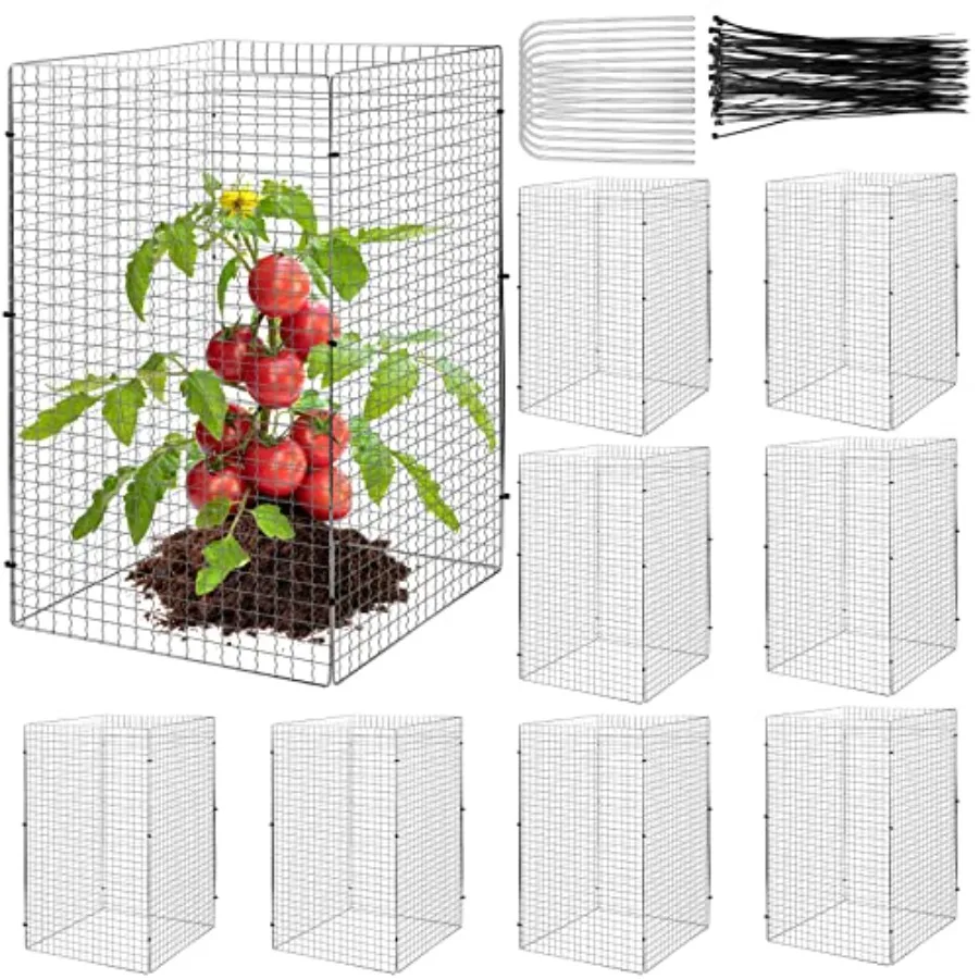 Outdoor garden flower and vegetable protection cage galvanized steel chicken wire mesh silver 11.7 x 19.5 inch includes U-shape
Outdoor garden flower and vegetable protection cage galvanized steel chicken wire mesh silver 11.7 x 19.5 inch includes U-shape