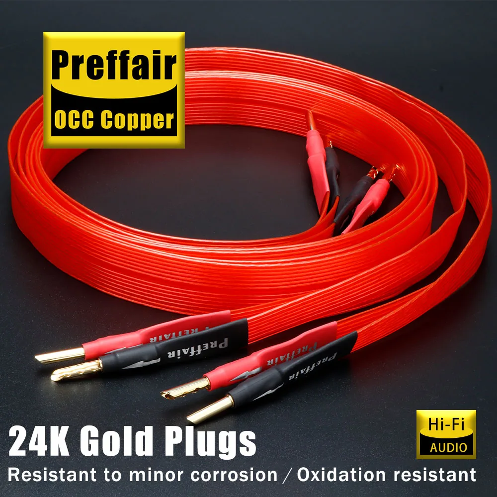 Hifi OCC Copper Speaker Cable Silver Plated High end Speaker Cable Wire with Gold Plated Banana Plug Premium Audio Wire
Hifi OCC Copper Speaker Cable Silver Plated High end Speaker Cable Wire with Gold Plated Banana Plug Premium Audio Wire