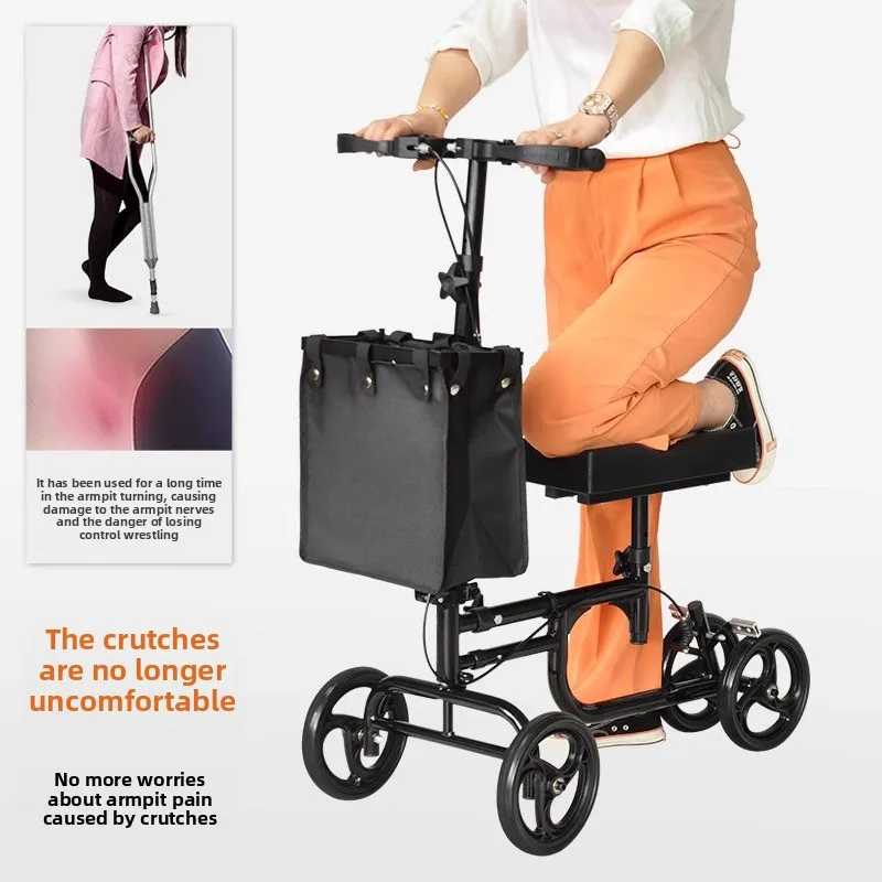 Four-Wheel Foldable Mobility Scooter for Elderly Seniors with Injuries Knee Walkers Scooter Walking Wheels Walkers Rollators
Four-Wheel Foldable Mobility Scooter for Elderly Seniors with Injuries Knee Walkers Scooter Walking Wheels Walkers Rollators