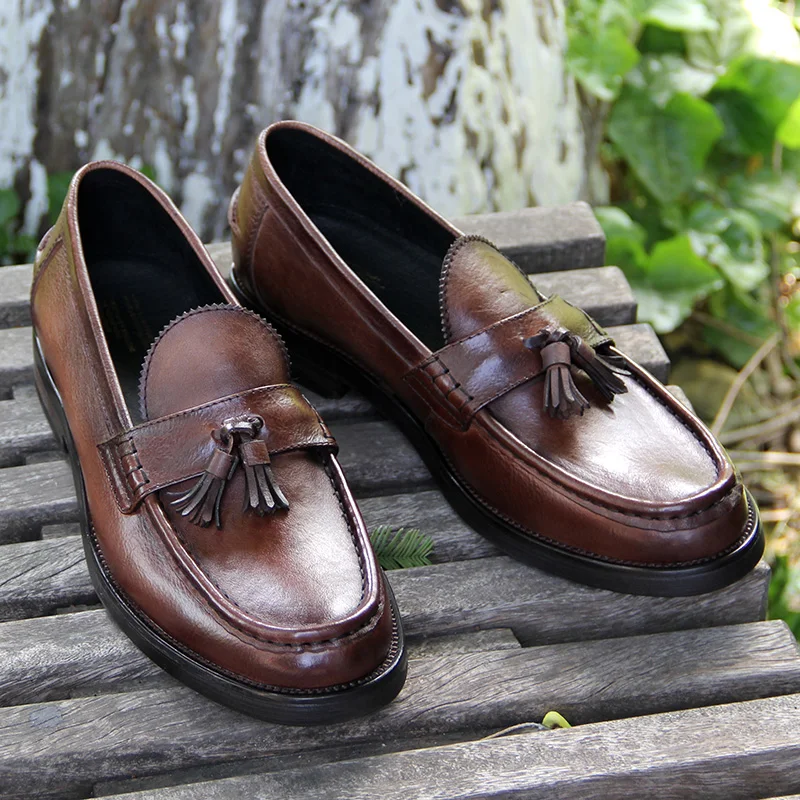 EURO Size 38-44 Men's Tassel Slip-on Loafers Leisure Man Summer Slip-on Footwear Toe Layer Cowhide Flats Male
EURO Size 38-44 Men's Tassel Slip-on Loafers Leisure Man Summer Slip-on Footwear Toe Layer Cowhide Flats Male