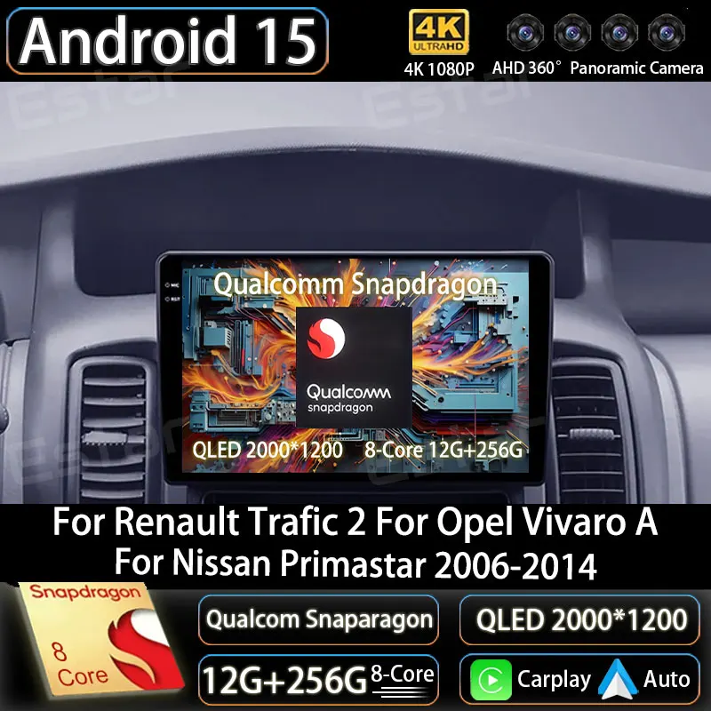 Автомобильный радиоприемник Android 15 для Renault Trafic 2 для Opel Vivaro A для Nissan primastar 2006-2014 Мультимедийный плеер GPS Navi Carplay
Автомобильный радиоприемник Android 15 для Renault Trafic 2 для Opel Vivaro A для Nissan primastar 2006-2014 Мультимедийный плеер GPS Navi Carplay