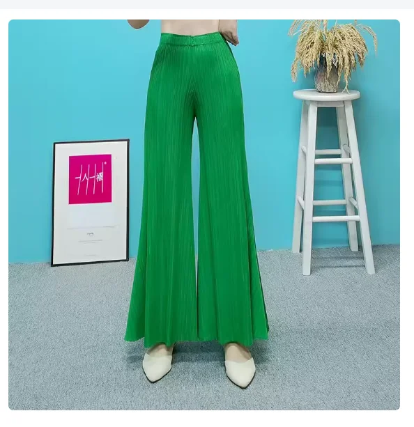 Miyake fashion Spring and summer high waist all-match straight wide leg pants female flare pants IN STOCK
Miyake fashion Spring and summer high waist all-match straight wide leg pants female flare pants IN STOCK