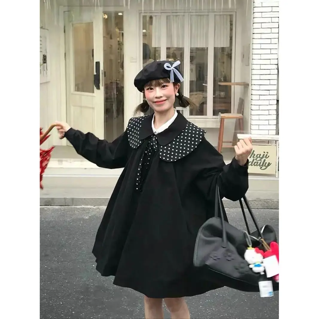 Sweet Polka Dot Design Belted Coat Style Women's Spring Autumn New Small College Style Top Skirt Korean Loose Fit Long Sleeve
Sweet Polka Dot Design Belted Coat Style Women's Spring Autumn New Small College Style Top Skirt Korean Loose Fit Long Sleeve