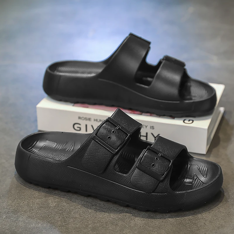 Men Ultra Light Double Buckle Slippers Lightweight EVA Clogs Slip-On Beach Sandals for Men Comfortable Quality Garden Shoes
Men Ultra Light Double Buckle Slippers Lightweight EVA Clogs Slip-On Beach Sandals for Men Comfortable Quality Garden Shoes