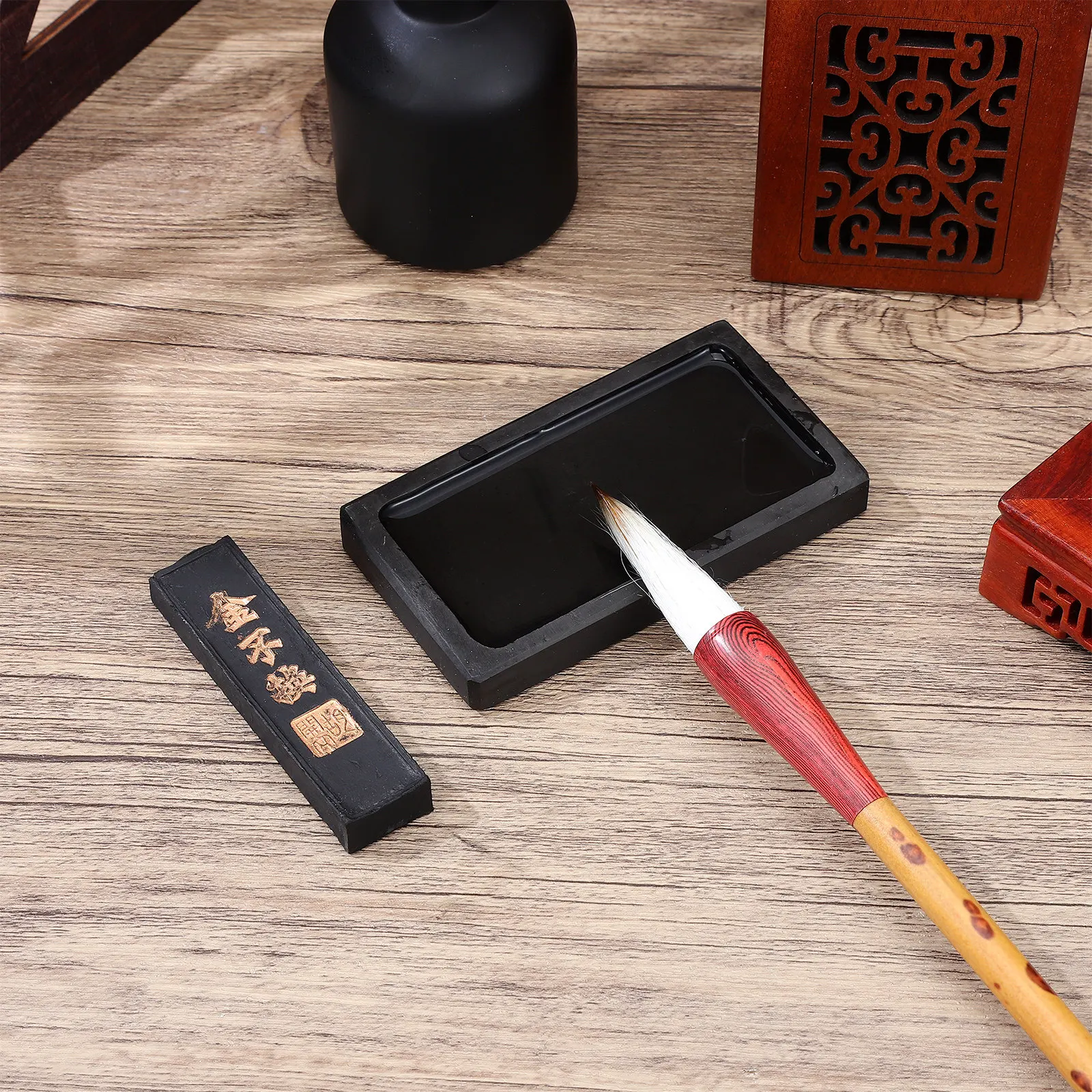 1Set Calligraphy Inkslab Ink Stone Grinding for Painting Drawing Chinese Inkslab Teaching Tool
1Set Calligraphy Inkslab Ink Stone Grinding for Painting Drawing Chinese Inkslab Teaching Tool