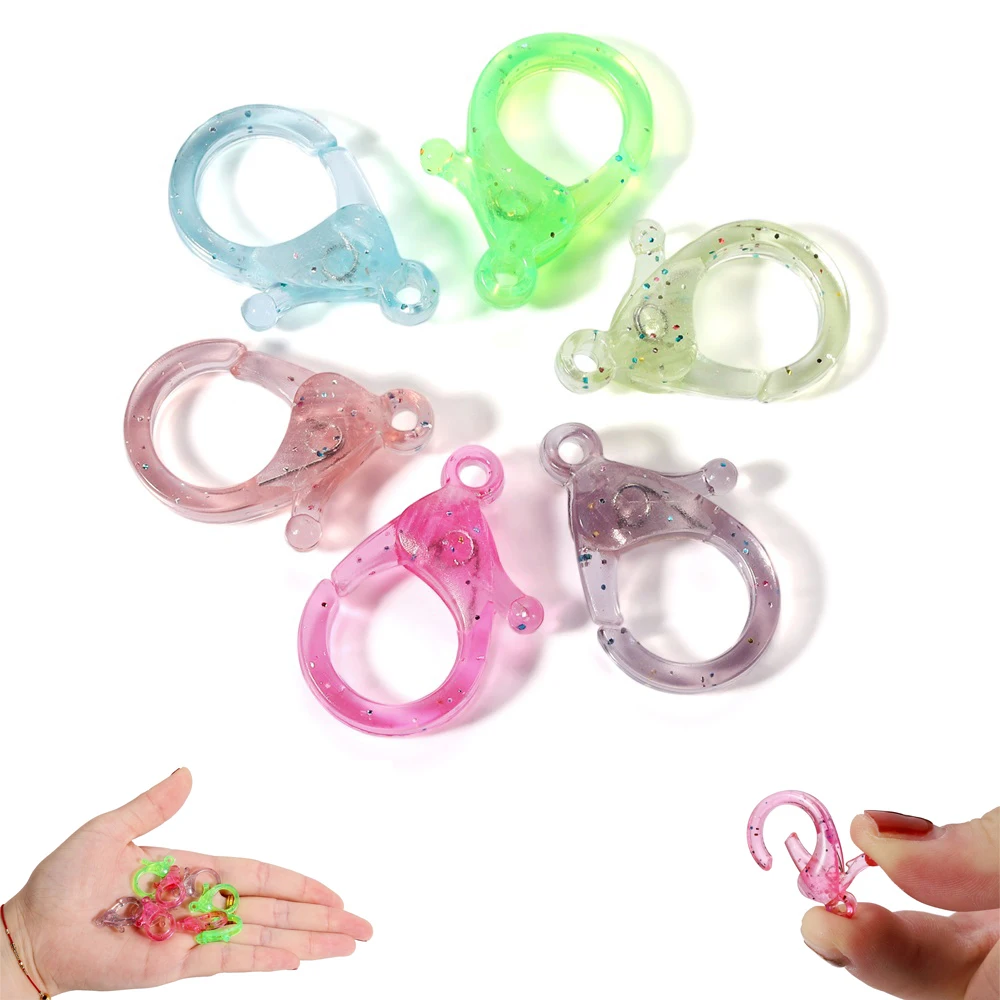 30Pcs/Lot Multicolor Transparent Acrylic Plastic Lobster Clasps Cute Lanyard Hooks for Key Chain Chain DIY Handmade Crafts
30Pcs/Lot Multicolor Transparent Acrylic Plastic Lobster Clasps Cute Lanyard Hooks for Key Chain Chain DIY Handmade Crafts