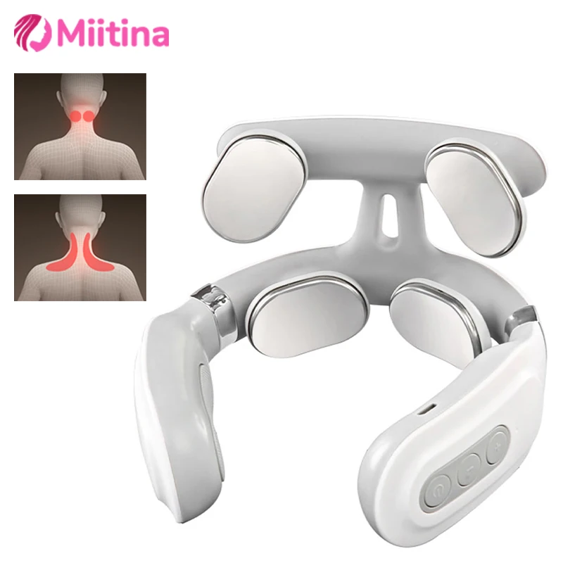 4 Head Neck Massage Machines Intelligent Electric Rechargeable Hot Pressing Heating Magnetic Pulse Neck Massage Relax Instrument
4 Head Neck Massage Machines Intelligent Electric Rechargeable Hot Pressing Heating Magnetic Pulse Neck Massage Relax Instrument