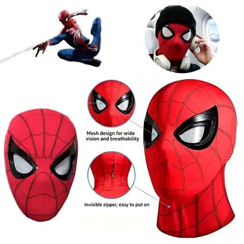 Handmade Mask Spider-Man 2 Movie Accuracy Trend Toy Cosplay Mask Peter Handicraft Collectible Item For Birthday Gift