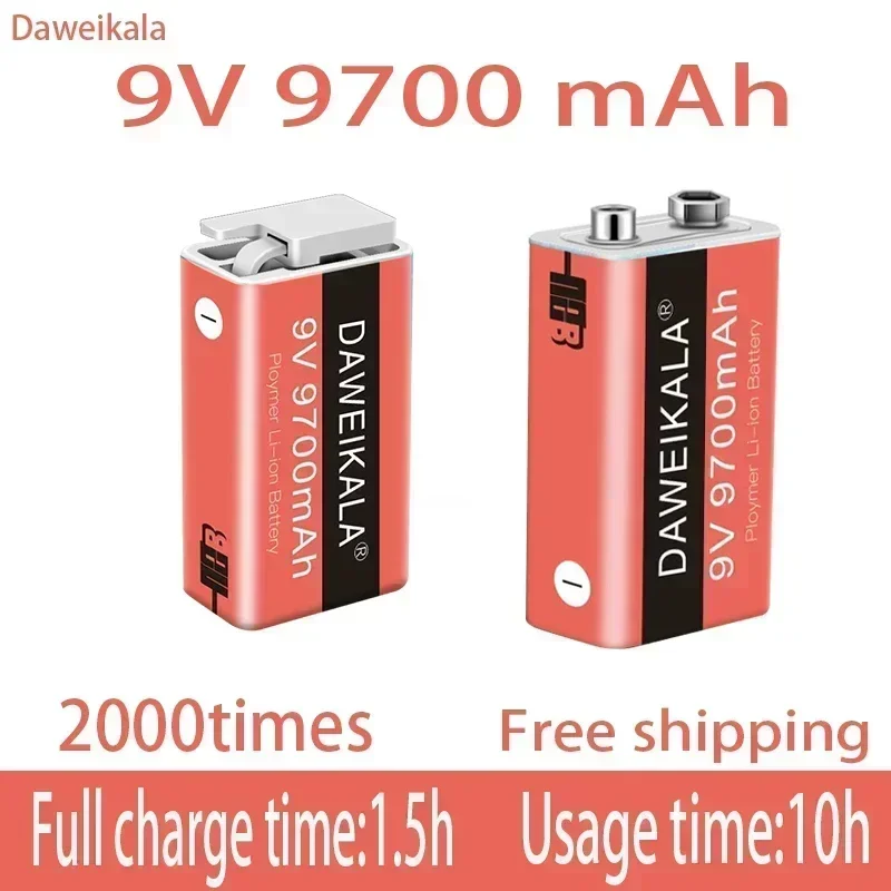 Nouvelle batterie rechargeable Li - ion 9V 9900mah Micro USB 9V Lithium Battery for multimeter MIC Toy Remote KTV
Nouvelle batterie rechargeable Li - ion 9V 9900mah Micro USB 9V Lithium Battery for multimeter MIC Toy Remote KTV