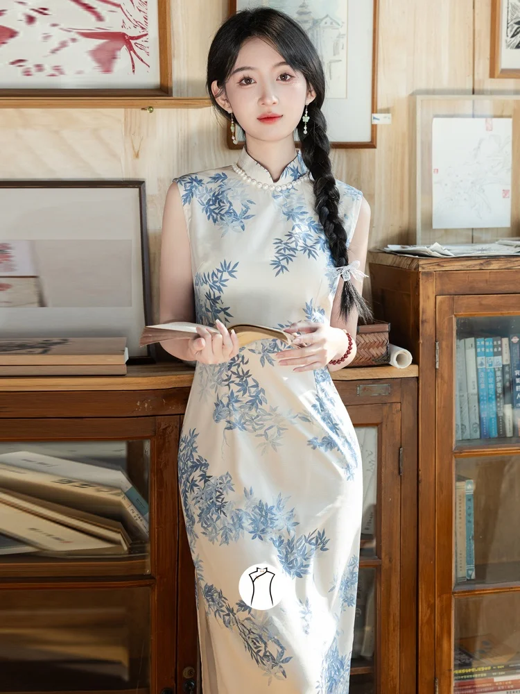 Ele Svel Young Modern Chinese Sle Breathable Floral Print Long Qipao Low Slit Daily Wear Summer New Arr...
Ele Svel Young Modern Chinese Sle Breathable Floral Print Long Qipao Low Slit Daily Wear Summer New Arr...