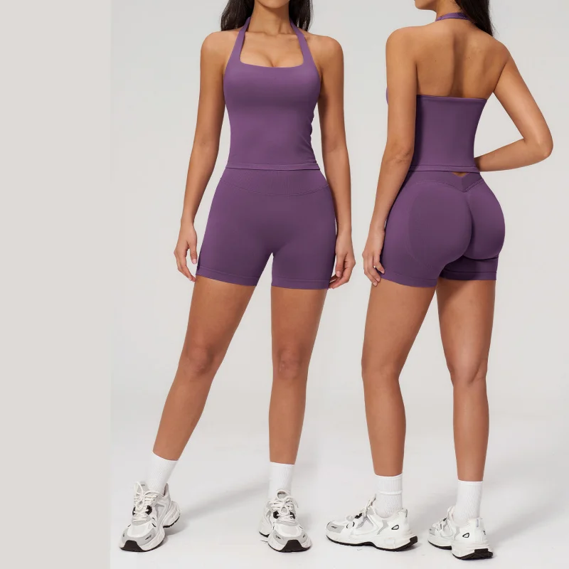 Seamless Yoga Set For Women Tight-Fitting Running Quick-Dry Sports Vest Set Outdoor Casual Fitness Wear Women's Sports Suit
Seamless Yoga Set For Women Tight-Fitting Running Quick-Dry Sports Vest Set Outdoor Casual Fitness Wear Women's Sports Suit