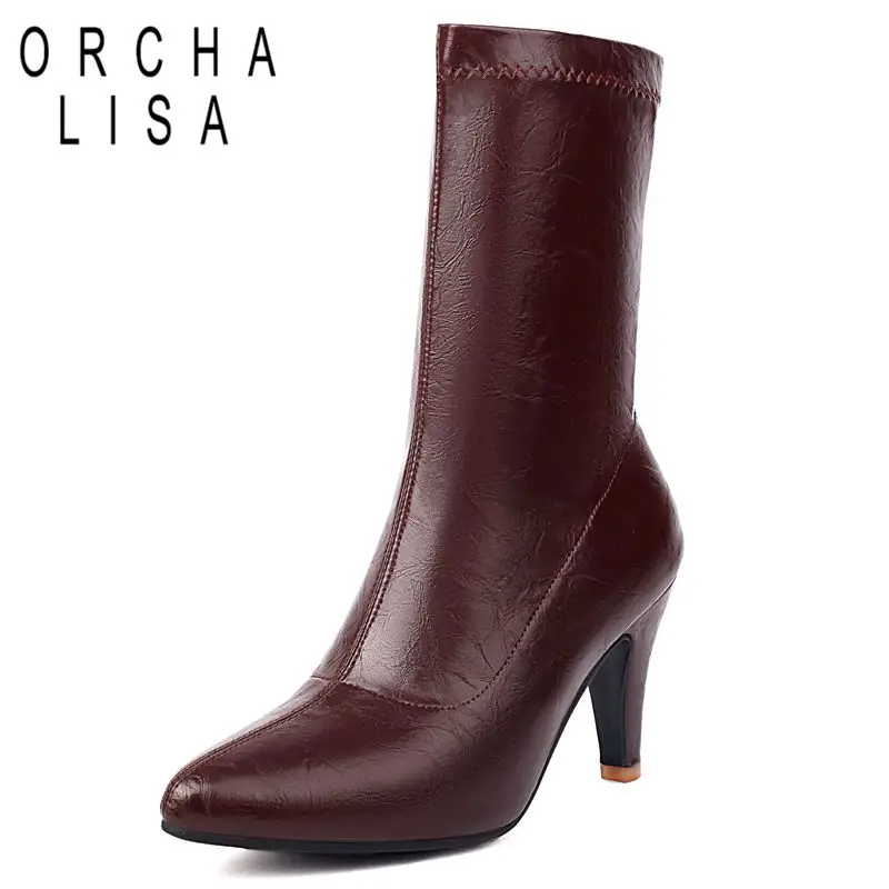 ORCHALISA Luxury Women Stretch Boots Slip On Plus Size 45 46 47 Sexy Dating Party Female Bota Pointed Toe Thin High Heels 8.5cm
ORCHALISA Luxury Women Stretch Boots Slip On Plus Size 45 46 47 Sexy Dating Party Female Bota Pointed Toe Thin High Heels 8.5cm
