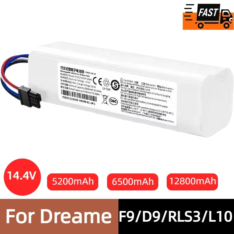 Replacement Battery P2008-4S2P-MMBK For Xiaomi Mijia Mi Sweeping Mopping Robot Vacuum Cleaner 1T Dreame D9 F9 L10Pro L10Plus S10
Replacement Battery P2008-4S2P-MMBK For Xiaomi Mijia Mi Sweeping Mopping Robot Vacuum Cleaner 1T Dreame D9 F9 L10Pro L10Plus S10