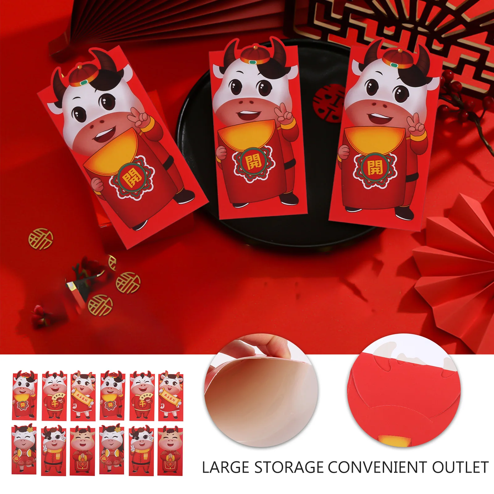 36pcs Year Of Red Envelope Thick Festival Blessing Packet Kids Chinese New Year Envelopes Sealed Good Luck
36pcs Year Of Red Envelope Thick Festival Blessing Packet Kids Chinese New Year Envelopes Sealed Good Luck