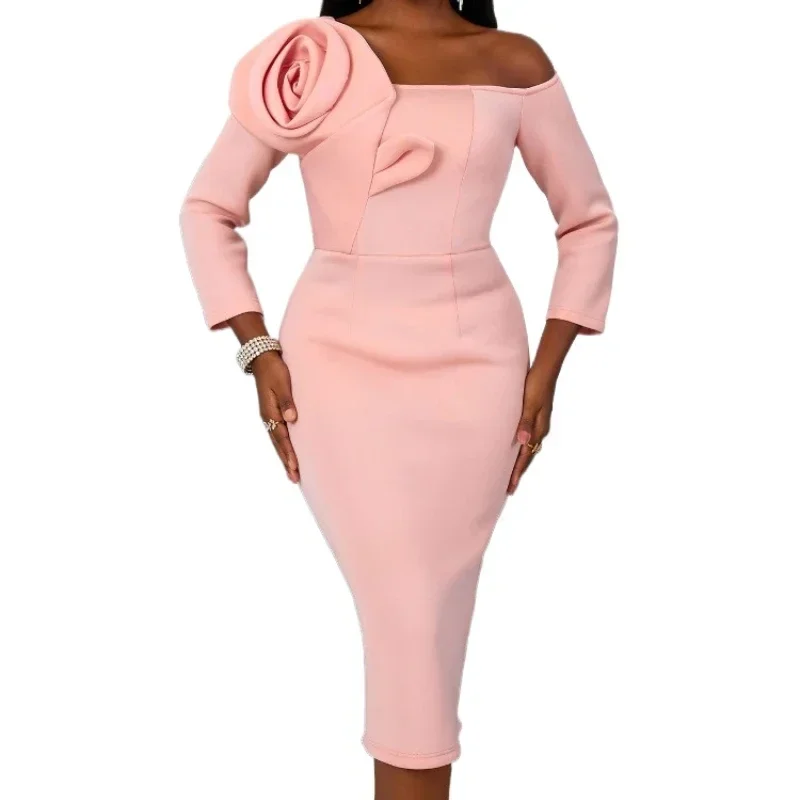 Women Party Dress Rose Flower Off Shoulder Long Sleeve Bodycon Autumn Birthday Wedding Guest Evening Cocktail Event Gowns
Women Party Dress Rose Flower Off Shoulder Long Sleeve Bodycon Autumn Birthday Wedding Guest Evening Cocktail Event Gowns