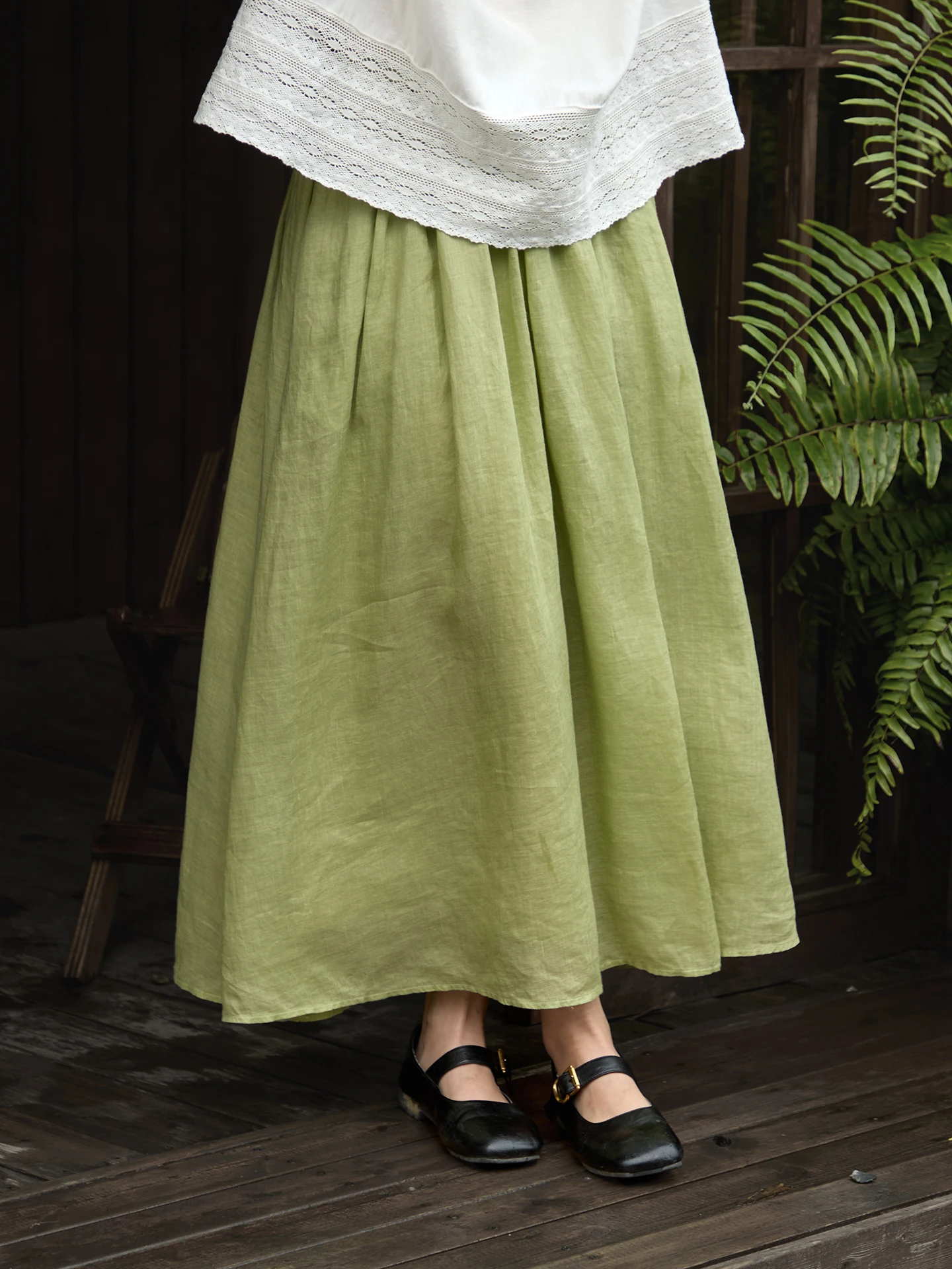 Original Side Seam 42-Strand Flax Slimming Large A-Line Green Skirt Women's Summer Lightweight Draped Loose Midi Skirt
Original Side Seam 42-Strand Flax Slimming Large A-Line Green Skirt Women's Summer Lightweight Draped Loose Midi Skirt