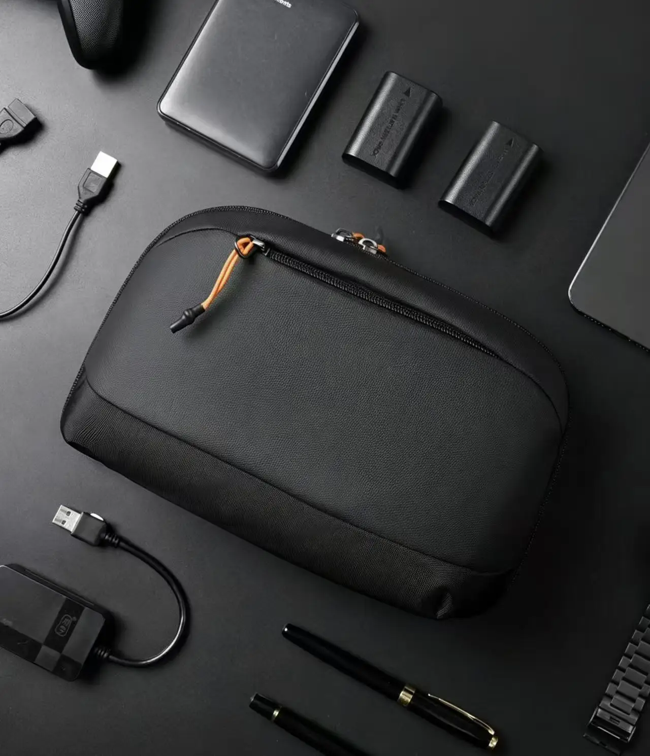 Men's Digital Organizer Bag, Large Capacity Multi-compartment Water-resistant Travel Pouch for Cables Chargers Power Banks
Men's Digital Organizer Bag, Large Capacity Multi-compartment Water-resistant Travel Pouch for Cables Chargers Power Banks