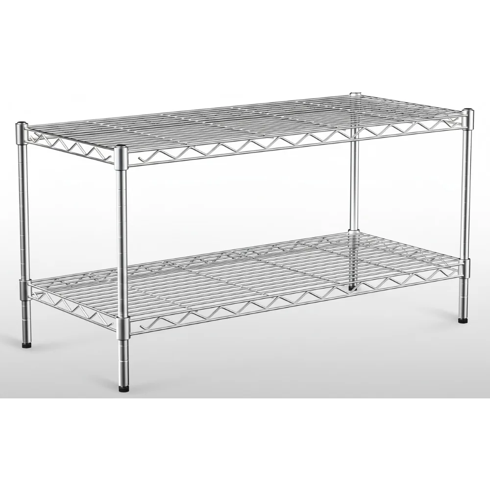 Heavy Duty 2-Tier Metal Shelving Unit with Wheels, Adjustable Height Storage Rack for Home & Office
Heavy Duty 2-Tier Metal Shelving Unit with Wheels, Adjustable Height Storage Rack for Home & Office