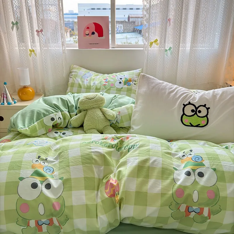 Sanrio KeroKeroKeroppi Anime Kawaii Soft Bed Cover Sheet Cute Cinnamoroll Washed Cotton Bed Cover Decoration Gifts for Girls
Sanrio KeroKeroKeroppi Anime Kawaii Soft Bed Cover Sheet Cute Cinnamoroll Washed Cotton Bed Cover Decoration Gifts for Girls