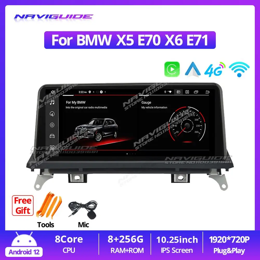 Автомобильный мультимедийный плеер IDE 10,25 ''для BMW X5 E70 X6 E71 2007-2013 CCC CIC Android
Автомобильный мультимедийный плеер IDE 10,25 ''для BMW X5 E70 X6 E71 2007-2013 CCC CIC Android