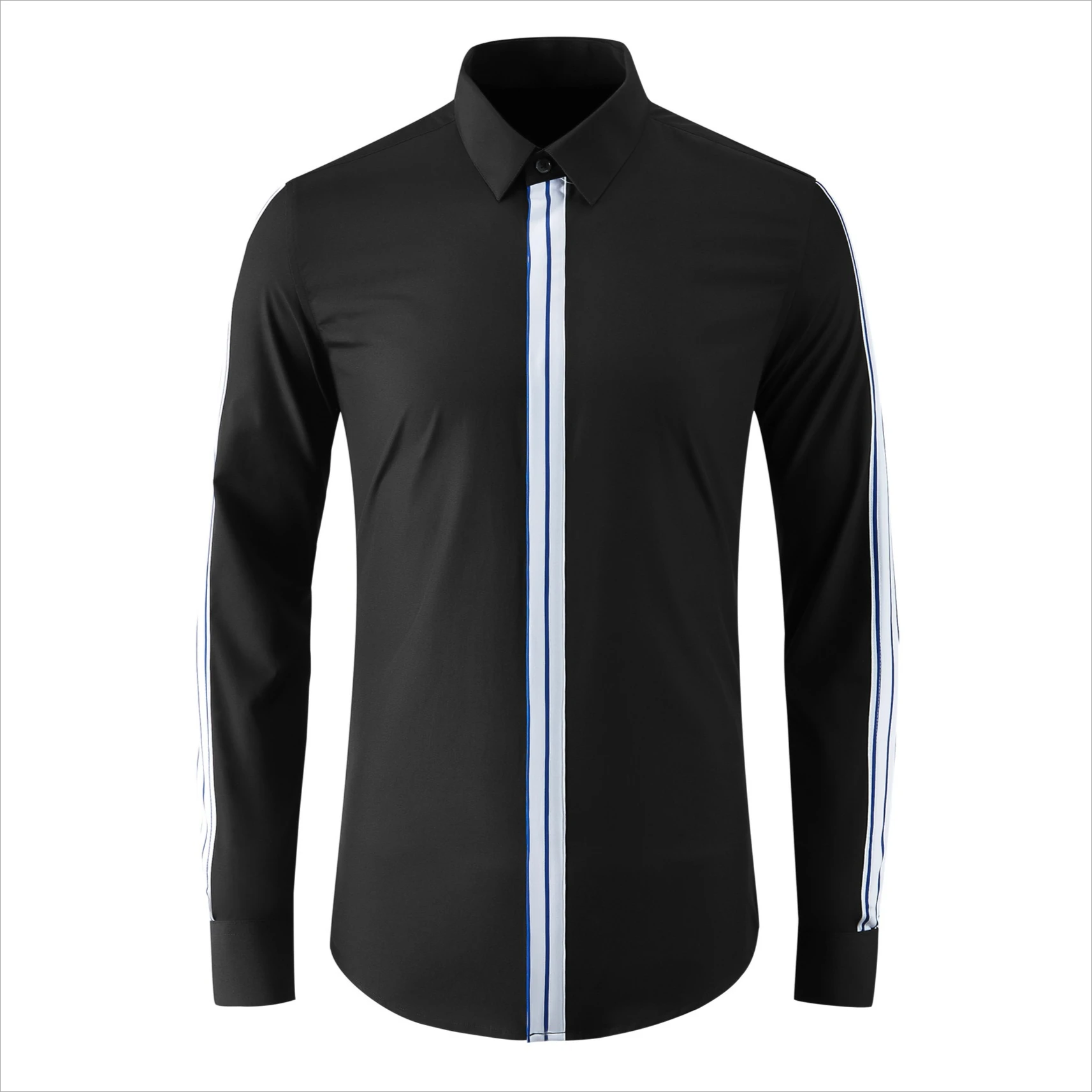 Blue Stripe Color Blocked Men's Shirt Long Sleeved Slim Fit Celebrity Style Shirt Casual Business Office Shirt Social Party Tops
Blue Stripe Color Blocked Men's Shirt Long Sleeved Slim Fit Celebrity Style Shirt Casual Business Office Shirt Social Party Tops