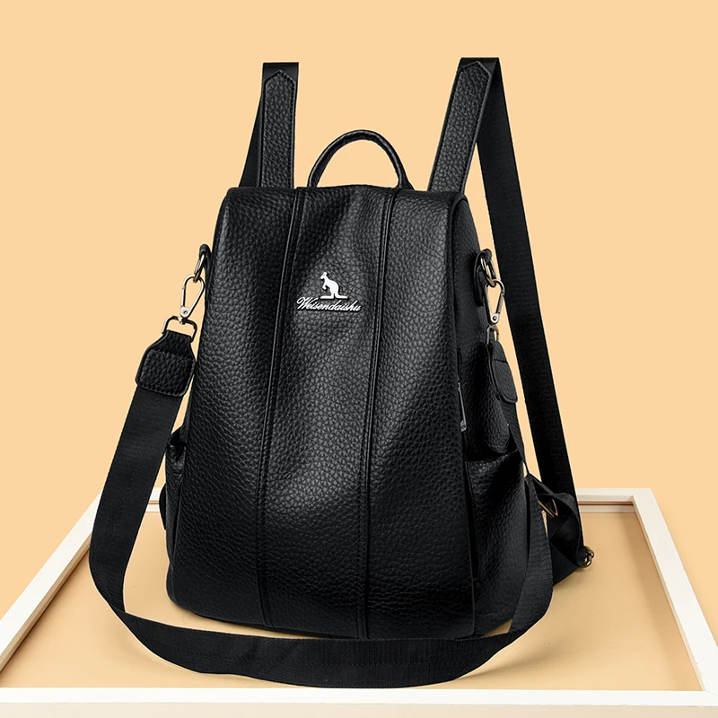 High Quality Leather Backpack Women Large Capacity Travel Backpack Fashion School Bags Mochila Shoulder Bags for Women 2026 New
High Quality Leather Backpack Women Large Capacity Travel Backpack Fashion School Bags Mochila Shoulder Bags for Women 2026 New