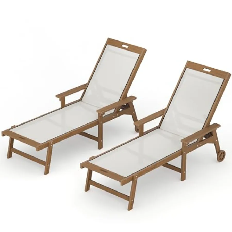 Chaise Lounge Chair Outdoor Set of 2, HDPS and HDPE Wicker Chaise Lounger with 5 Positions, Pool Lounge Chairs with Wheels and
Chaise Lounge Chair Outdoor Set of 2, HDPS and HDPE Wicker Chaise Lounger with 5 Positions, Pool Lounge Chairs with Wheels and