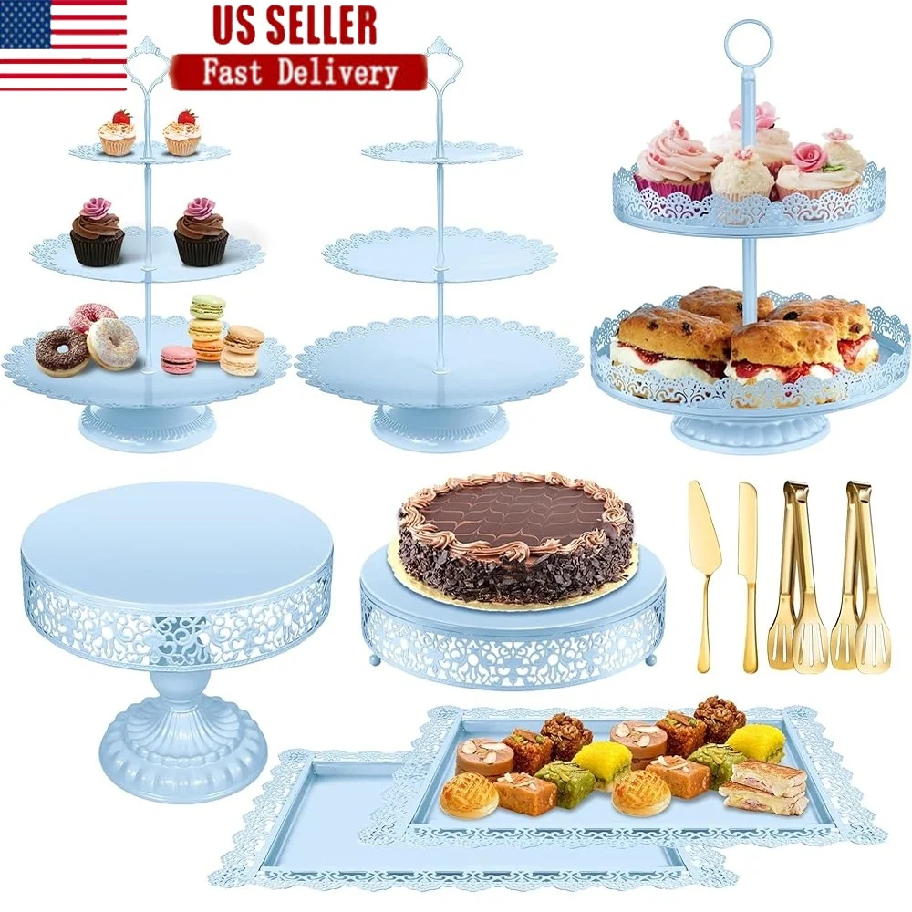 Metal Tiered Cake Stand Dessert Display Set 11pcs Cupcake Holder Serving Tray Donut Plate Fruit Snack Platter Kitchen Decor
Metal Tiered Cake Stand Dessert Display Set 11pcs Cupcake Holder Serving Tray Donut Plate Fruit Snack Platter Kitchen Decor