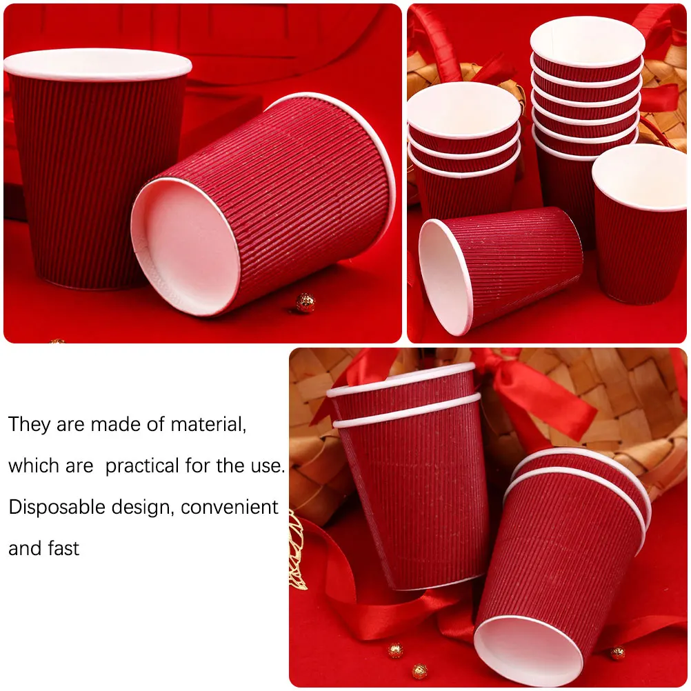 Wedding Paper Cups Multipurpose Disposable Red Design Lightweight NonSlip Waterproof Versatile Household Party Drinking
Wedding Paper Cups Multipurpose Disposable Red Design Lightweight NonSlip Waterproof Versatile Household Party Drinking