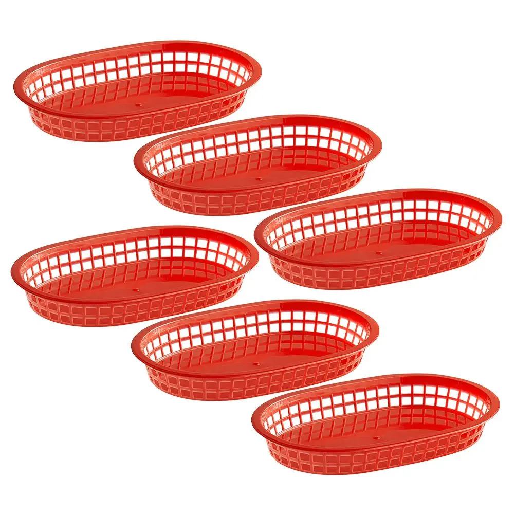 6pcs Fast Food Baskets Plastic Fries Burger Tray Multifunctional PP Material Kitchen Counter Decorative Trays Coffee Table
6pcs Fast Food Baskets Plastic Fries Burger Tray Multifunctional PP Material Kitchen Counter Decorative Trays Coffee Table