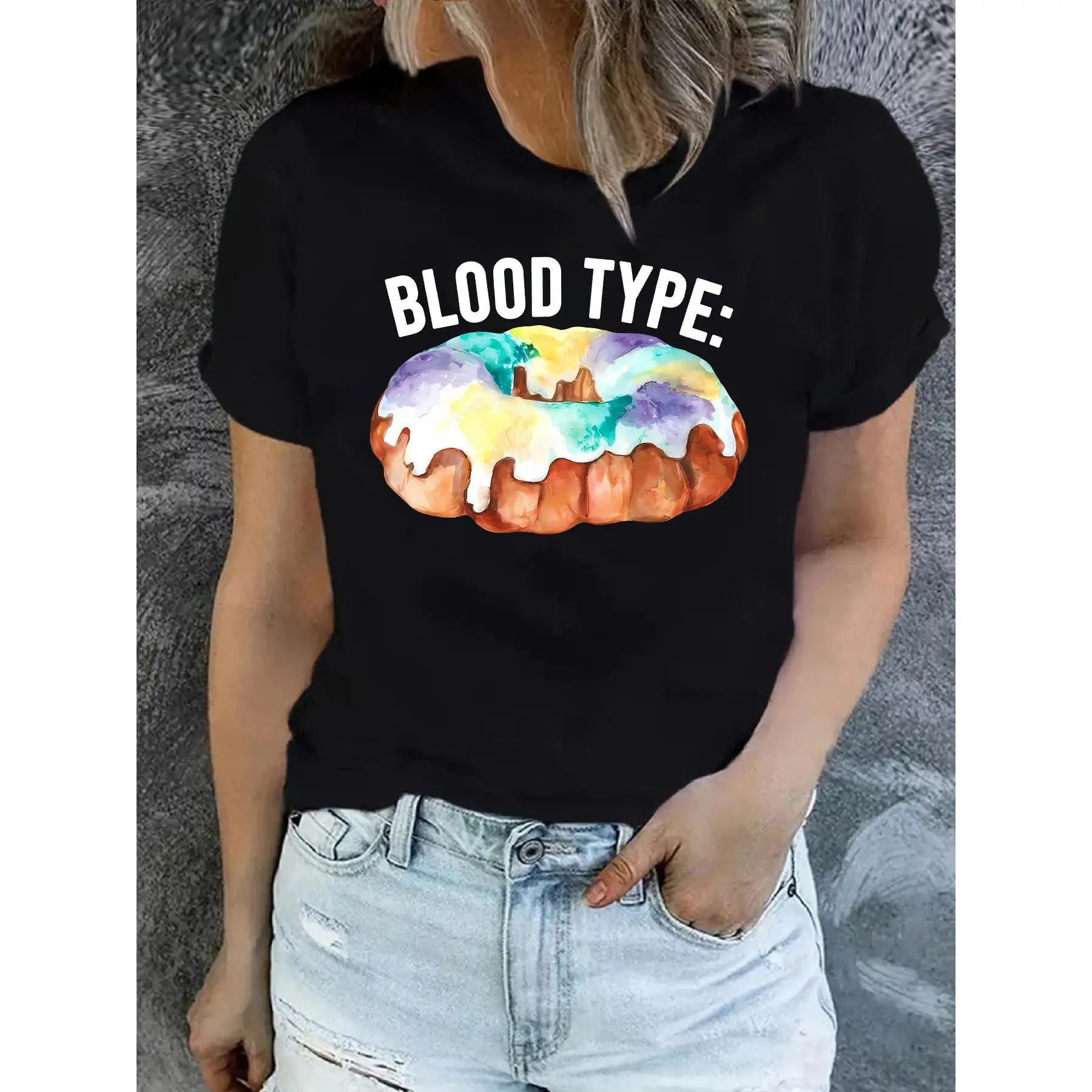 Women's Mardi Gras T-Shirt | "Blood Type King Cake" Humorous Graphic Tee | New Orleans Festival Foodie Gift Top
Women's Mardi Gras T-Shirt | "Blood Type King Cake" Humorous Graphic Tee | New Orleans Festival Foodie Gift Top