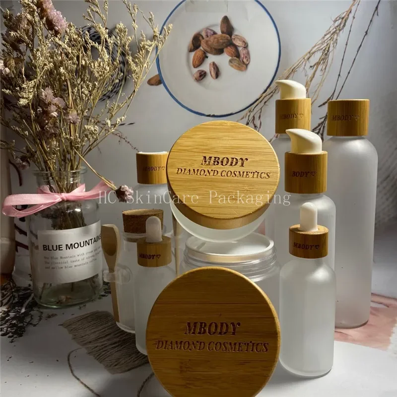 Eco friendly RefillableBottles frosted /white/clear plastic bottles and cream jars bamboo cap spray lotion pump bottle with cap
Eco friendly RefillableBottles frosted /white/clear plastic bottles and cream jars bamboo cap spray lotion pump bottle with cap