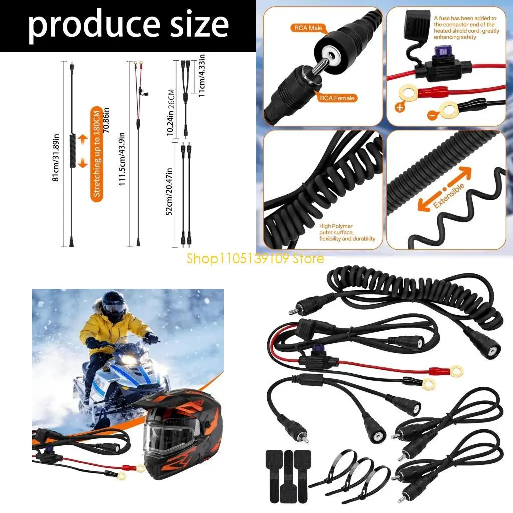 P5ED Universal Heated Visors Wire Cord Set With Y Splitter Design For Multiple Uses
P5ED Universal Heated Visors Wire Cord Set With Y Splitter Design For Multiple Uses