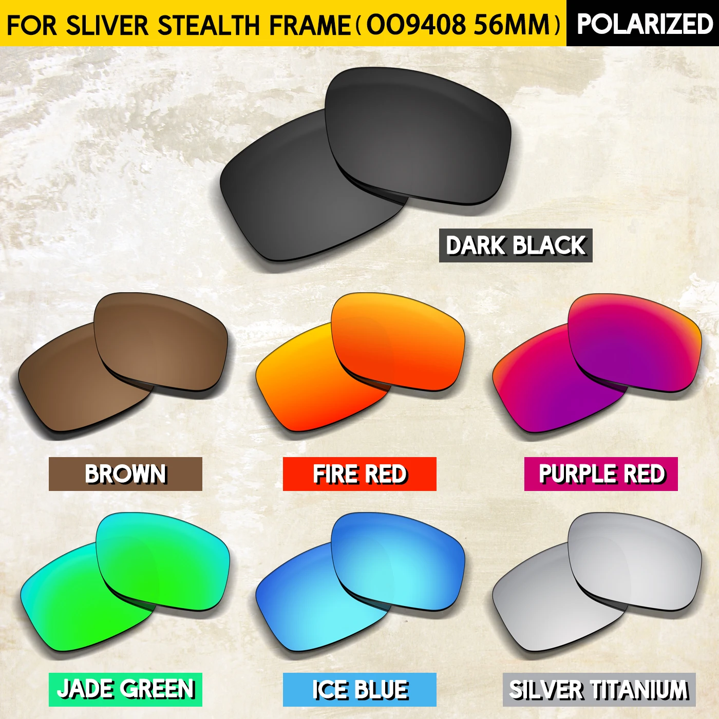 Suitable for Oakley Sliver Stealth OO9408 56mm Sunglasses Replacement Lenses Compatible With Oakley Frame
Suitable for Oakley Sliver Stealth OO9408 56mm Sunglasses Replacement Lenses Compatible With Oakley Frame