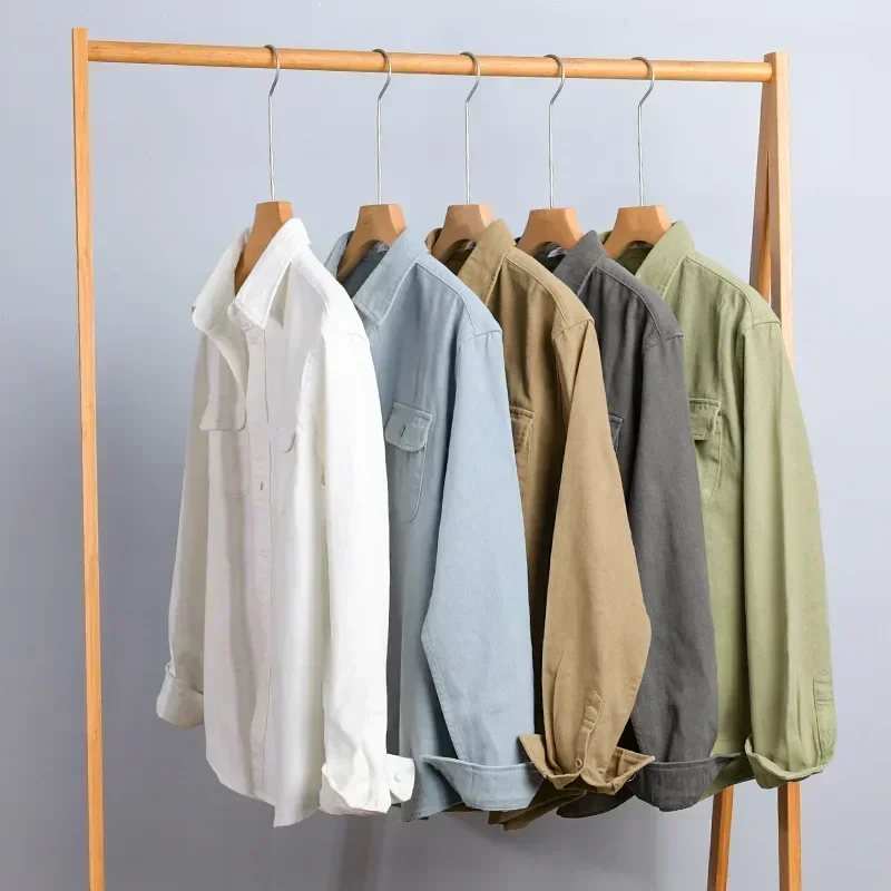 Spring Fall Long Sleeve Cargo Shirt Men Pure Cotton Tops Japanese Workwear Double Pockets Button Up Shirt Men Comfort Clothing
Spring Fall Long Sleeve Cargo Shirt Men Pure Cotton Tops Japanese Workwear Double Pockets Button Up Shirt Men Comfort Clothing