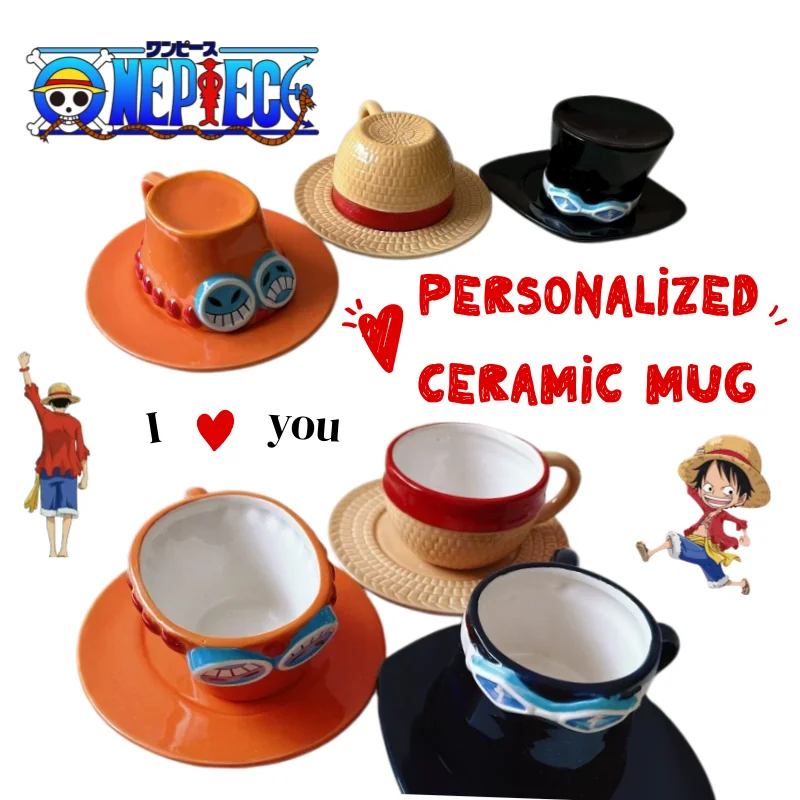 New One Piece Luffy Ace Ceramic Cup Coffee Fruit Tea Cup High Color Value Creative Personalized Couple Mug Cup and Saucer Set
New One Piece Luffy Ace Ceramic Cup Coffee Fruit Tea Cup High Color Value Creative Personalized Couple Mug Cup and Saucer Set