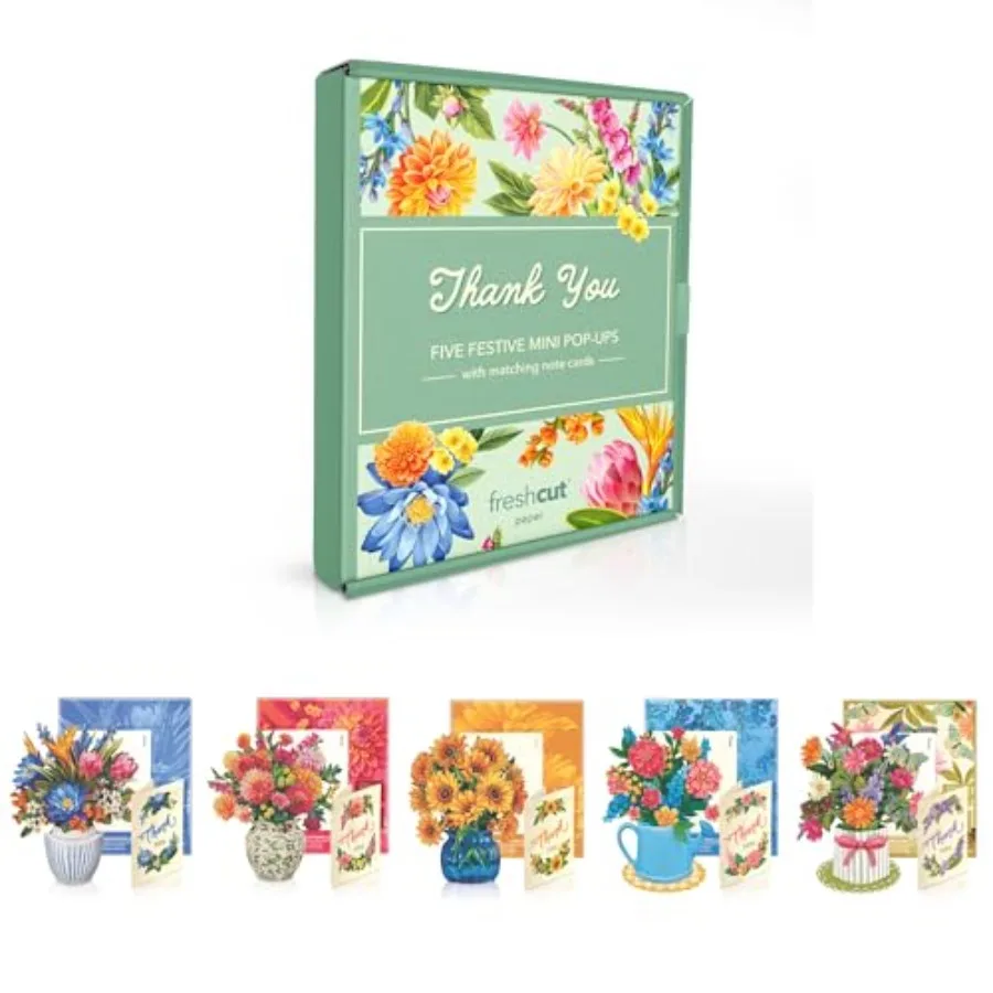 Pop Up Cards, Set of 5 Mini Bouquets with Matching Card, 6 Inch 3D Popup Forever Flowers Greeting Cards, Bulk Card Pack of 5 wi
Pop Up Cards, Set of 5 Mini Bouquets with Matching Card, 6 Inch 3D Popup Forever Flowers Greeting Cards, Bulk Card Pack of 5 wi