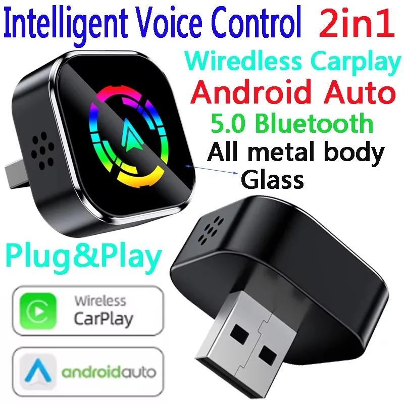 Беспроводной адаптер CarPlay 2 в 1, беспроводной адаптер Android Auto, умная коробка, автомобильные интеллектуальные системы для автомобиля с проводным CarPlay
Беспроводной адаптер CarPlay 2 в 1, беспроводной адаптер Android Auto, умная коробка, автомобильные интеллектуальные системы для автомобиля с проводным CarPlay