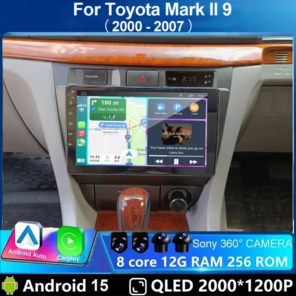 Car Radio RHD Android 15 Multimedia Player 9 inch For Toyota Mark II 9 GX110 2000 - 2007 4G DSP Stereo Navi GPS WIFI IPS
Car Radio RHD Android 15 Multimedia Player 9 inch For Toyota Mark II 9 GX110 2000 - 2007 4G DSP Stereo Navi GPS WIFI IPS
