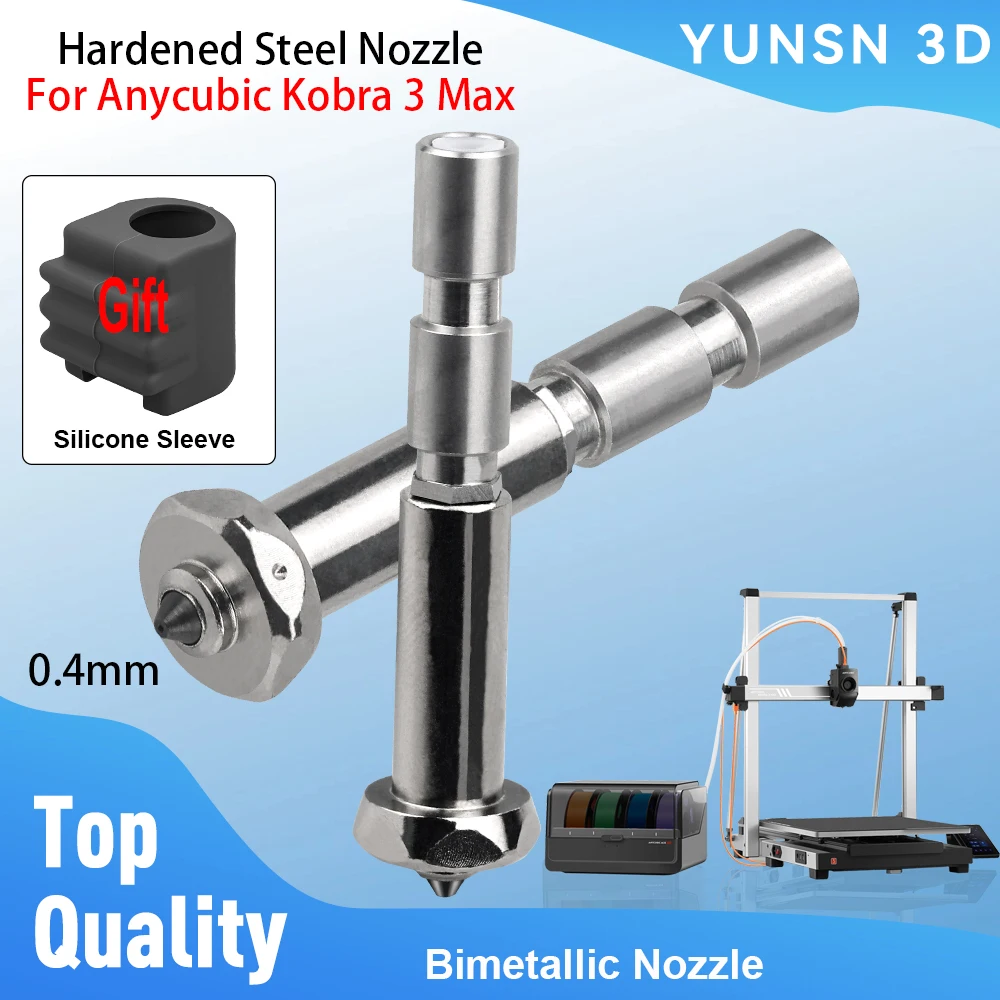 Для Anycubic Kobra 3 Max Биметаллическая насадка Hotend Kit Kobra 3 Max Combo Быстросменная насадка из закаленной стали 0,4 мм Детали 3D-принтера
Для Anycubic Kobra 3 Max Биметаллическая насадка Hotend Kit Kobra 3 Max Combo Быстросменная насадка из закаленной стали 0,4 мм Детали 3D-принтера