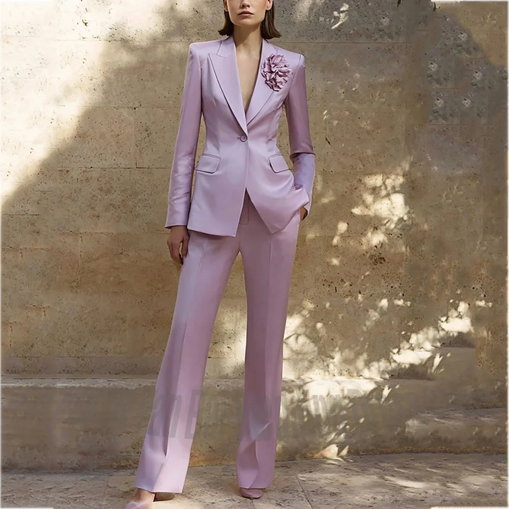 Elegant Women Suit Light Purple Chic Single Button Unique Modern Jacket Pants Evening Party Formal Occasion Lady Fashion Set
Elegant Women Suit Light Purple Chic Single Button Unique Modern Jacket Pants Evening Party Formal Occasion Lady Fashion Set