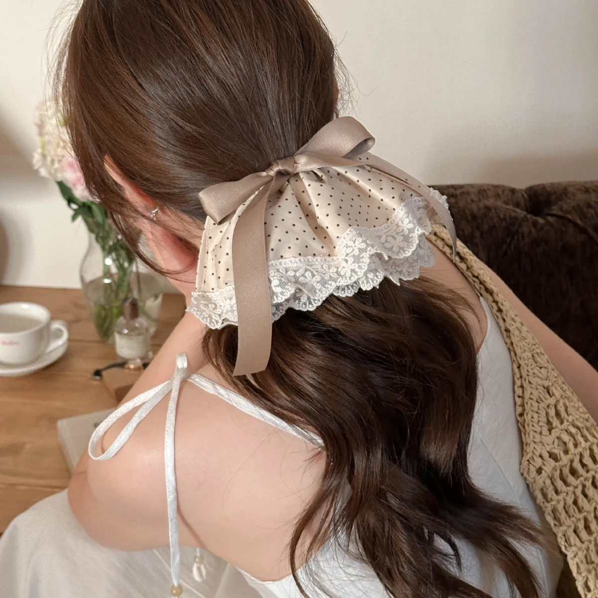 Spring Loaded Scrunchie Clip Lace Polka Dot Design French Retro Satin Bow Hair Tie For Daily Elegant Teen Gift
Spring Loaded Scrunchie Clip Lace Polka Dot Design French Retro Satin Bow Hair Tie For Daily Elegant Teen Gift