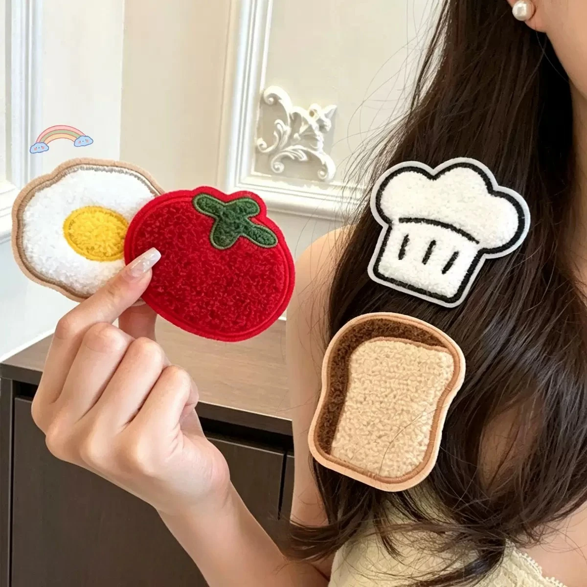 2PCS Cute Cartoon Chef Hat Hair Bang Sticker, Invisible Fringe Patch Magic Tape, Girls Forehead Hair Organizer Tool
2PCS Cute Cartoon Chef Hat Hair Bang Sticker, Invisible Fringe Patch Magic Tape, Girls Forehead Hair Organizer Tool