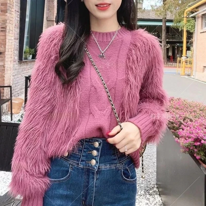 Long Sleeve Mid-Length Knitwear Autumn Winter New Arrival Elegant Commu Fashionable Patchwork Plush Sweater Women's Loose Fit
Long Sleeve Mid-Length Knitwear Autumn Winter New Arrival Elegant Commu Fashionable Patchwork Plush Sweater Women's Loose Fit