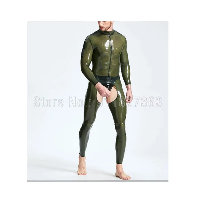 Handmade Sexy Male Open-Crotch Translucent Chaps Look Shoulder Zip Bodysuit Long Sleeves Rubber no Underwear Customized
Handmade Sexy Male Open-Crotch Translucent Chaps Look Shoulder Zip Bodysuit Long Sleeves Rubber no Underwear Customized
