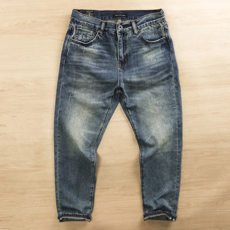 Retro American Workwear Jeans Men's Ameika Khaki Sand Waed Slim Straight Casual Long Pants Youth Trend Spring Autumn
Retro American Workwear Jeans Men's Ameika Khaki Sand Waed Slim Straight Casual Long Pants Youth Trend Spring Autumn