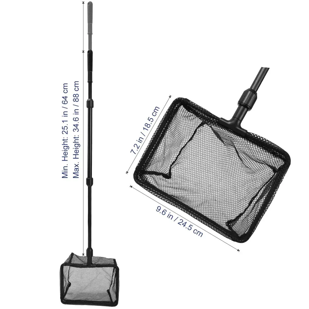 POPETPOP Extendable Fishing Net Plastic Pole Handle Telescopic Landing Net Tuck Net for Fish Tank Lakes Ponds (Size L)
POPETPOP Extendable Fishing Net Plastic Pole Handle Telescopic Landing Net Tuck Net for Fish Tank Lakes Ponds (Size L)