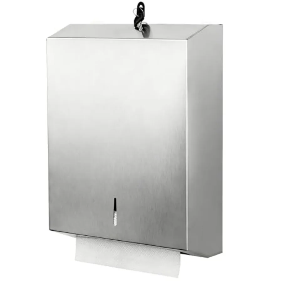Paper Towel Dispenser Wall Mount Commercial, Brushed Stainless Steel and Fingerprint Resistant, Lockable, for c fold/Multifold/
Paper Towel Dispenser Wall Mount Commercial, Brushed Stainless Steel and Fingerprint Resistant, Lockable, for c fold/Multifold/